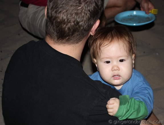 Wee Scotch with dad at camp Wee Scotch with dad at camp