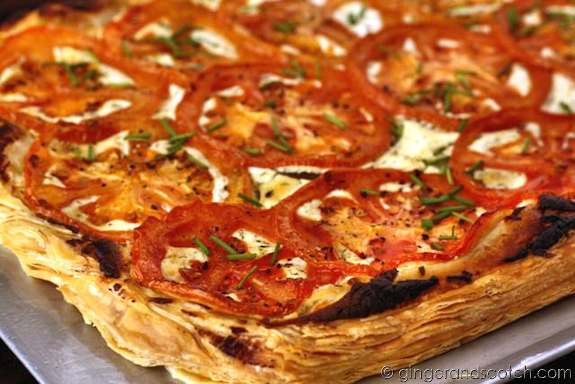 Tomato and goat cheese tart