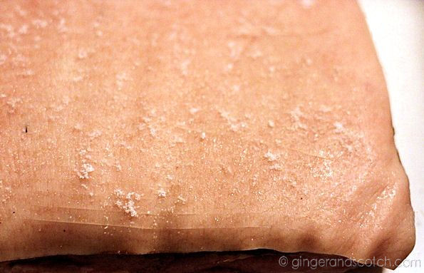 Scored and Salted Pork Skin Scored and Salted Pork Skin