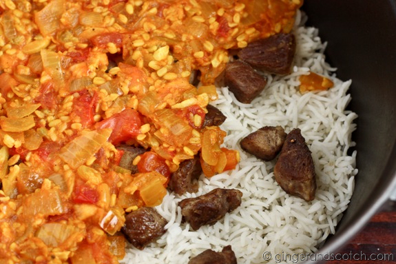 Layering the Emirati Lamb Biryani Layering the Emirati Lamb Biryani