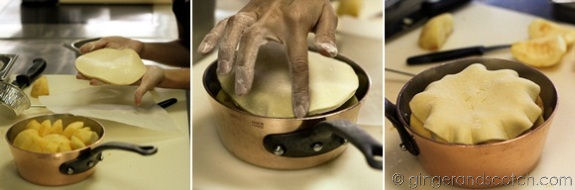 Assembling the Apple Tarte Tatin Assembling the Apple Tarte Tatin