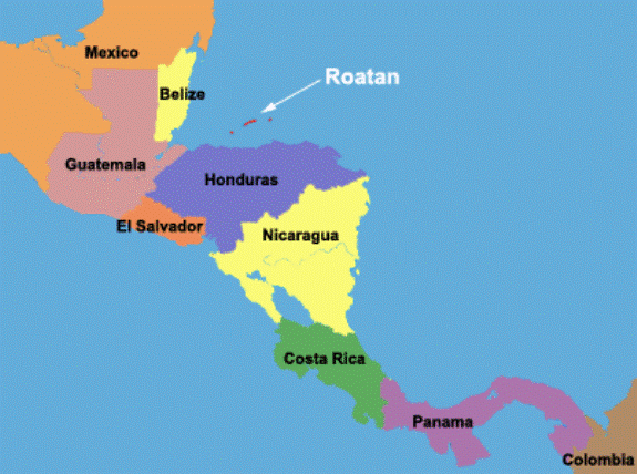 Map Roatan Map Roatan