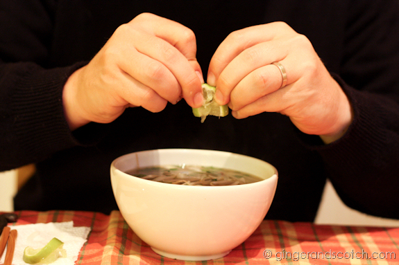 Final touch - a squeeze of lime Final touch - a squeeze of lime