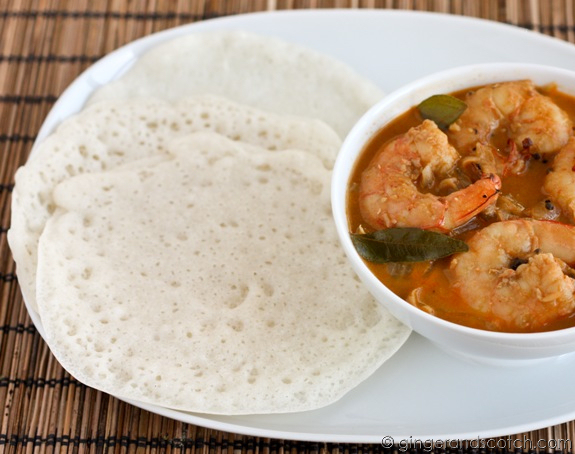 Appam and Shrimp Curry Appam and Shrimp Curry