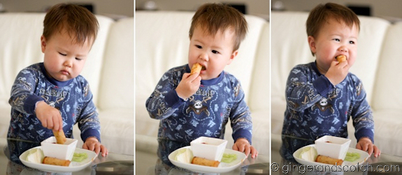 taste testing the spring rolls taste testing the spring rolls