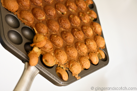 Hong Kong Egg Cakes (Gai Daan Jai) aka Hong Kong Egg Waffles, Hong Kong Eggettes, Hong Kong Egg Puffs Hong Kong Egg Cake Pan