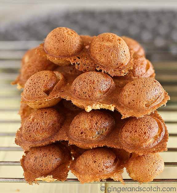 Hong Kong Egg Waffles aka Hong Kong Egg Puffs or Hong Kong Eggettes