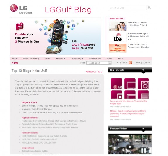 LG Gulf Blog LG Gulf Blog