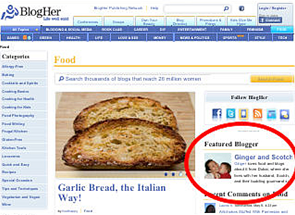 BlogHer Featured Food Blogger