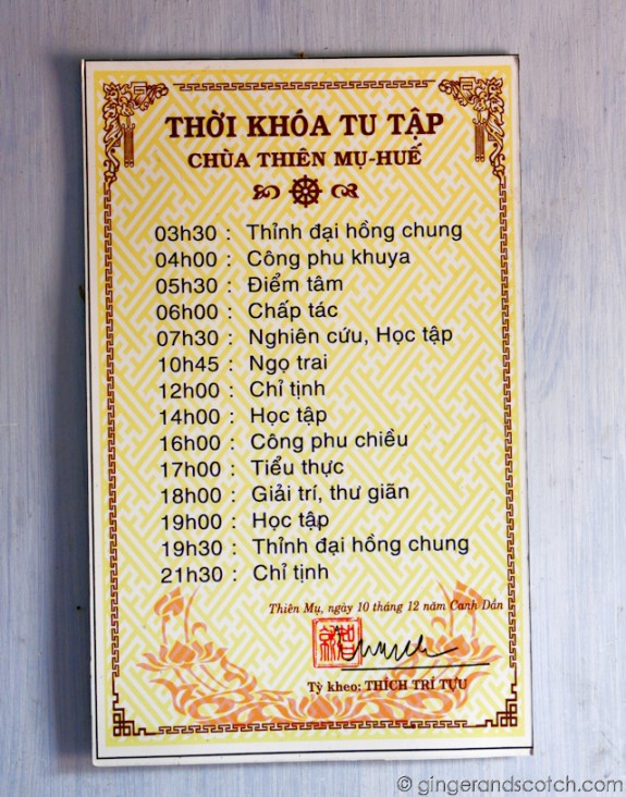 Monks Schedule Monks Schedule