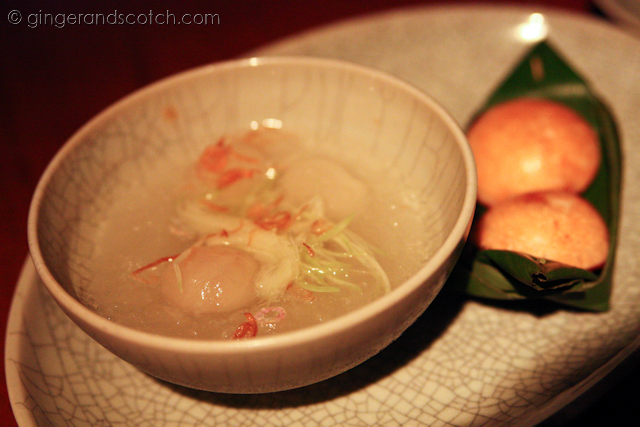 lychees and salak in scented syrup with Thai cup cakes lychees and salak in scented syrup with Thai cup cakes