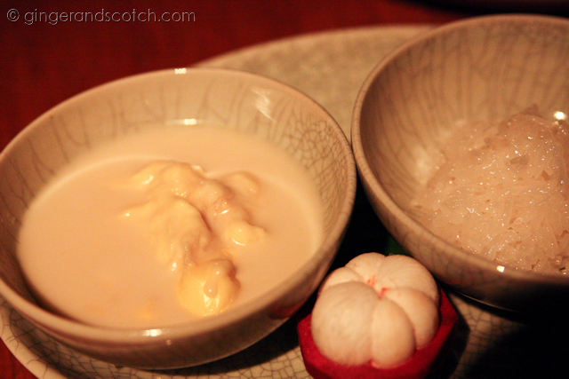 Durian and white sticky rice Durian and white sticky rice