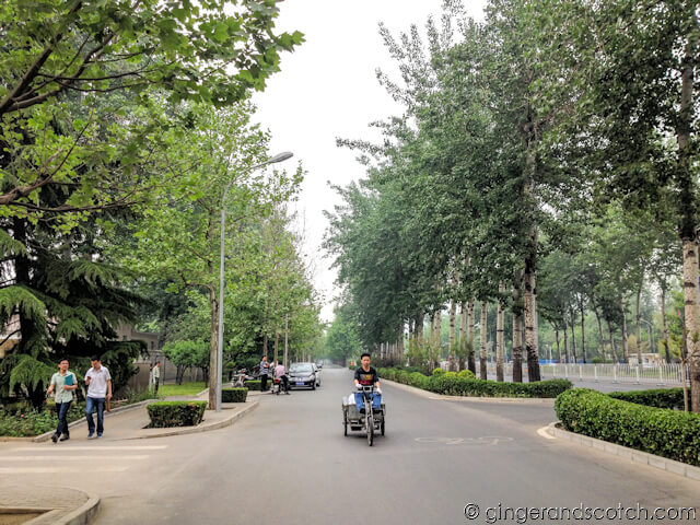 Running in Sanlitun Beijing