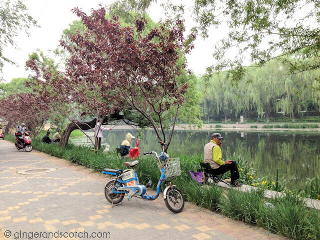 Running in Sanlitun Beijing