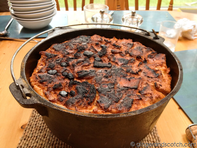 Bread Pudding on the Grill