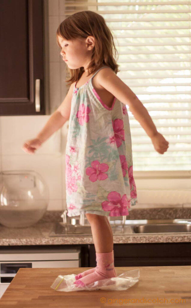 Kids Kneading Udon Dough With Feet