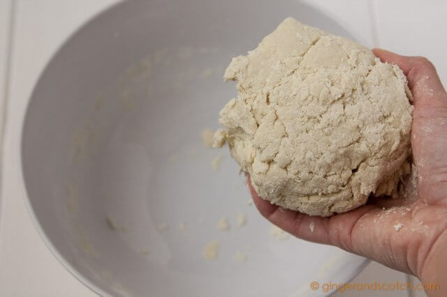 Mixing flour and alkaline water