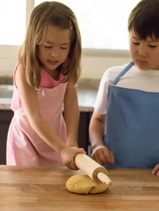 Chinese egg noodles "kneaded" by beating the dough with a rolling pin