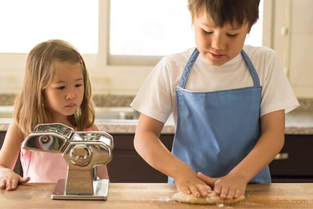 Spread a sprinkle of flour or corn starch on both sides of the dough