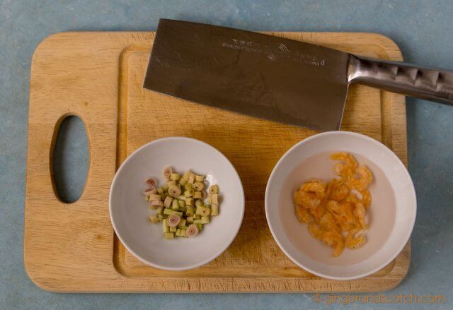 Prepping Vietnamese Sate Ingredients