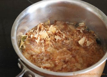 Steeping Katsuobushi (Bonito Flakes) for Dashi
