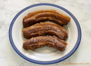 Braised Pork Belly in Soy-Mirin for Tonkotsu Ramen